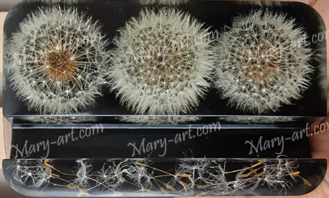 Подставка для телефона дизайн из эпоксидной смолы, одуванчики