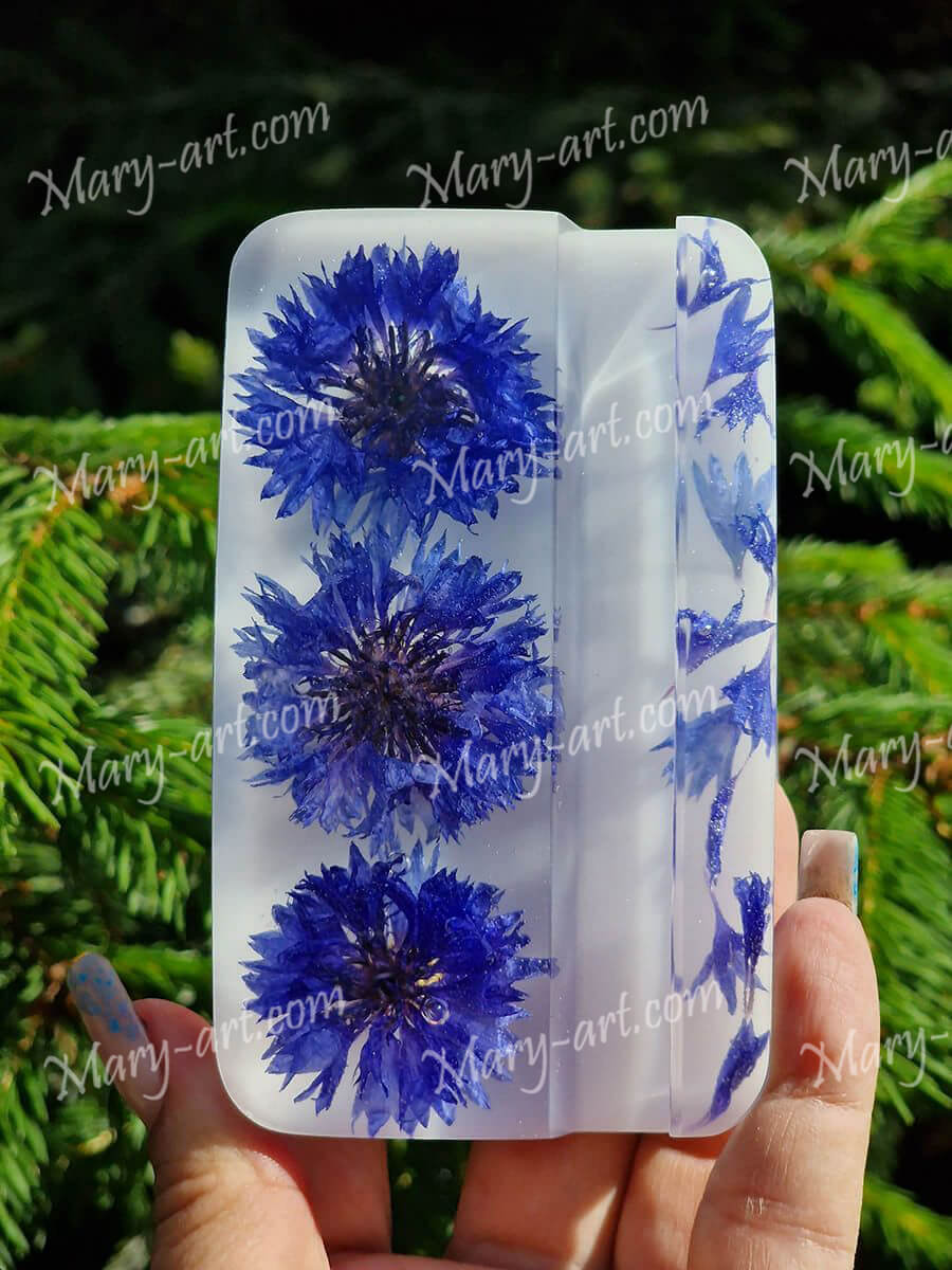 Подставка для телефона с васильками