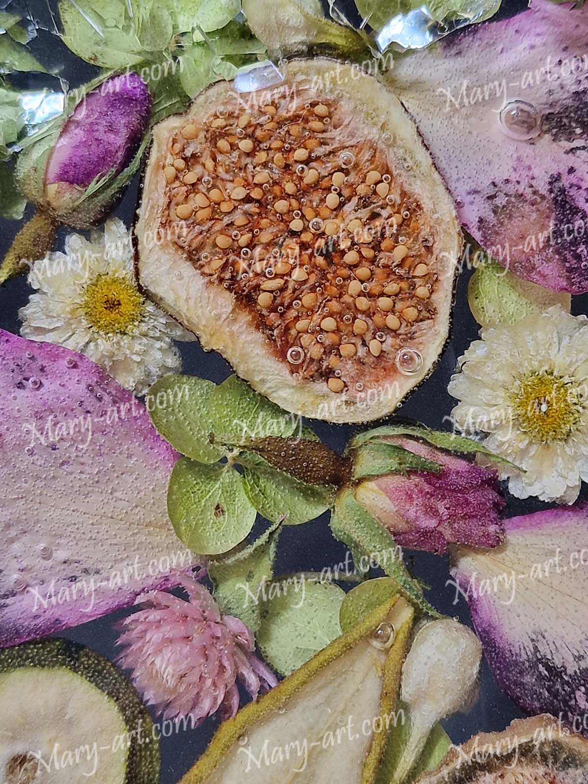 Подставка фрукты черная